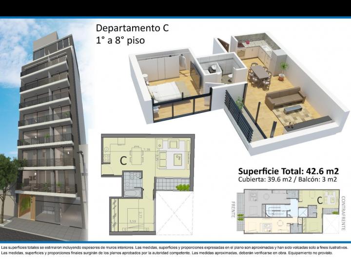 Departamento · 39m² · 2 Ambientes