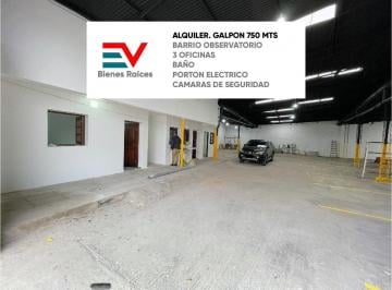 Bodega-Galpón · 750m² · 5 Ambientes · Alquiler. Galpon 750 m + 3 Oficinas + Baño. Porton Electrico