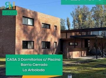 Casa · 52m² · 5 Ambientes · 1 Cochera · Venta Casa de 3 Dorm. con Piscina en Barrio Cerrado La Arbolada