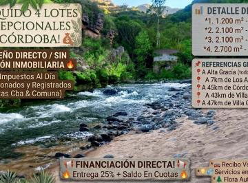 Terreno , La Paisanita · ♂️atención Lote 1200 M²villa La Paisanita Alta Gracia Córdoba