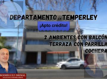 Departamento · 2 Ambientes · 1 Cochera · Dos Ambientes en Temperley a 4 Cuadras de La Estación - Apto Crédito
