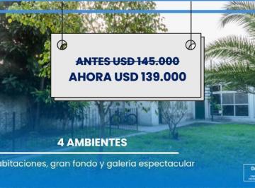 Casa · 144m² · 4 Ambientes · 1 Cochera · Casa en Banfield, Lomas de Zamora, 4 Ambientes, Terraza, Cochera, Fondo, Apto Credito