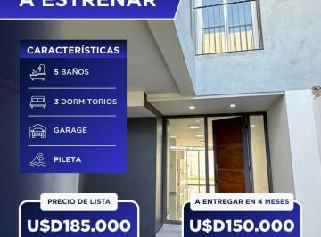 Casa · 150m² · 5 Ambientes · 1 Cochera · Cf1272 - Duplex a Estrenar - B° Yvyrá Pyta - 3 Dorm.