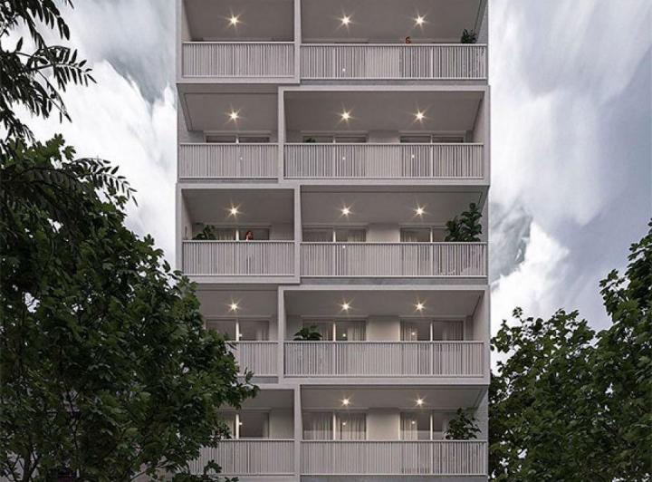 Desarrollo vertical · San Juan y Corrientes: Local Comercial, Monoambientes y 1 Dorm.