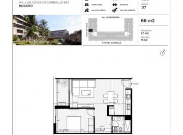 Departamento de 2 ambientes, Rosario · Carballo y Avellaneda 02 07 - Ana - Etapa 2