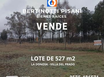 Terreno Venta 527m² · Lote en Venta - Villa del Prado - Córdoba Lote de 527 m² - Usd 9.500