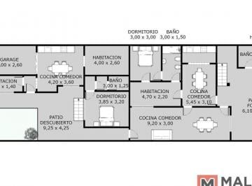 Casa · 172m² · 5 Ambientes · Venta Casa Lote Propio 5 Ambientes con Terrazas y Patio