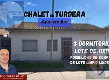 Casa · 4 Ambientes · Chalet en Turdera con 3 Dorm. - Apto Crédito y Posibilidad de Compra de Lote Lindero!