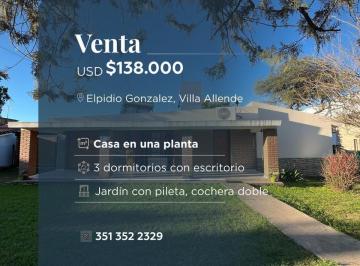 Casa · 160m² · 3 Dormitorios · 2 Cocheras · Casa en Villa Allende, Villa Brizuela, Cerca de Zona Industrial Villa Allende
