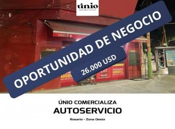 Fondo de comercio · 100m² · 4 Ambientes · Únio Comercializa – Autoservicio Zona Oeste, Muy Buena Ubicación.
