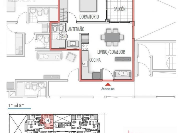 Departamento · 44m² · 2 Ambientes