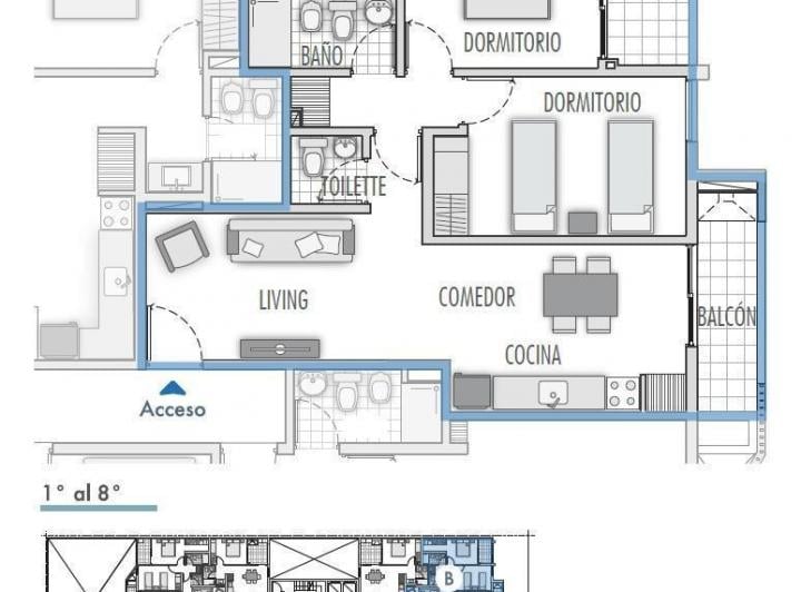 Departamento · 68m² · 3 Ambientes