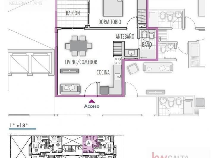 Departamento · 47m² · 2 Ambientes