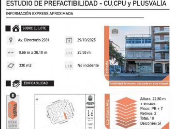 Terreno · 840m² · Venta de Lote 2000 m Construibles Flores Av Directorio y San Pedrito Caba