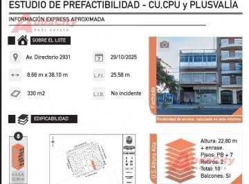 Terreno · 840m² · Venta de Lote 2000 m Construibles Flores Av Directorio y San Pedrito Caba