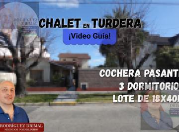 Casa · 4 Ambientes · 3 Cocheras · Chalet en Turdera con 3 Dorm. y un Lote de 18 X 40 m - Apto Crédito
