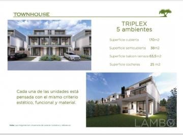 Casa · 170m² · 5 Ambientes · 2 Cocheras · Venta Town Houses Pilar El Olivar