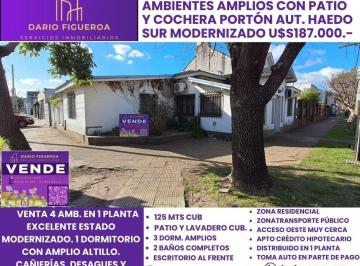 Casa de 4 ambientes, Morón · Chalet en Venta en Haedo Sur 4 Amb con Cochera y Patio