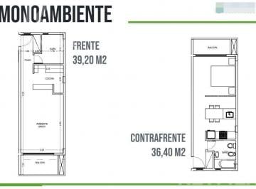 Departamento · 34m² · 1 Ambiente · Departamento Monoambiente en Venta a Estrenar. La Plata