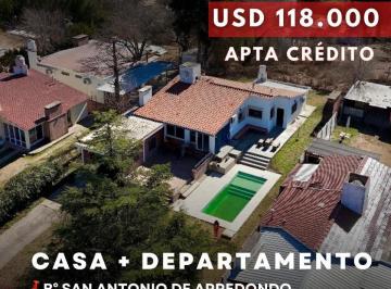 Casa · 164m² · 8 Ambientes · 1 Cochera · Venta Casa de 3 Dorm. C/ Departamento y Pileta a 3 Cuadras del Río en San Antonio de Arredondo