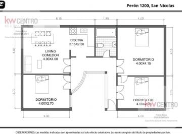 Departamento · 66m² · 3 Ambientes · Departamento 3 Amb en San Nicolás