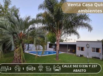 Quinta vacacional de 3 ambientes, La Plata · Venta Casa Quinta 3 Amb Pileta Parque en Abasto, La Plata