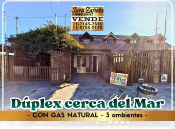 Casa de 3 ambientes, Mar del Tuyú · Dúplex 3 Ambientes C/ Gas Natural a 1 del Mar Mar del Tuyú La Costa Vende Sara Zapata Inmobiliaria