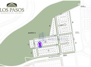 Terreno , Rosario · Retasado Terreno Los Pasos Golf, 830 m² Frente Sur No Perimetral, Obra Pagada