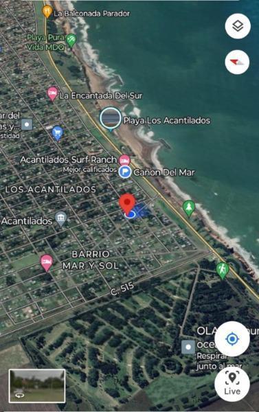 Lote de 21.32 de frente en Los Acantilados