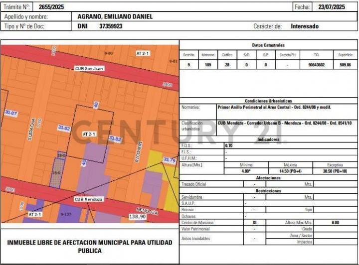 Terreno · 304m² · 5 Ambientes · 1 Cochera