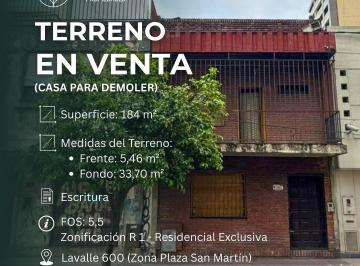 Terreno · 184m² · Terreno a Una Cuadra de Plaza San Martín