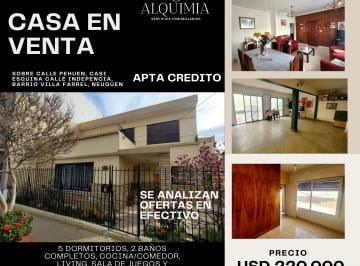 Casa de 8 ambientes, Neuquén · Casa en Venta Barrio Villa Farrel Neuquen Apta Credito