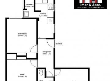 Departamento · 51m² · 3 Ambientes · Venta Departamento en Balvanera 3 Ambientes Frente Av Puyrredon
