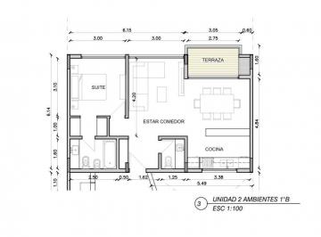 Departamento · 56m² · 2 Ambientes · 1 Cochera · Oportunidad! Ideal Inversión de Pozo en Pleno San Isidro.