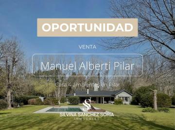 Casa · 210m² · 4 Ambientes · 1 Cochera · Casa 4 Ambientes en Venta, Manuel Alberti, Pilar
