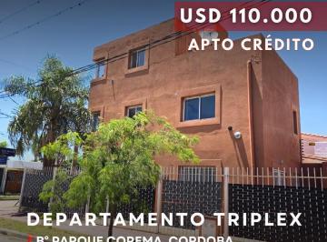 Casa · 100m² · 4 Ambientes · 1 Cochera · Venta Departamento Triplex de 2 Dorm. con Cochera Apto Crédito en Parque Corema - Córdoba