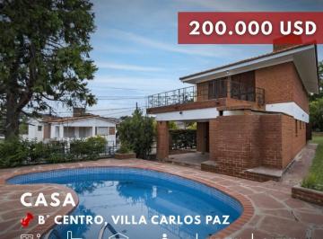 Casa · 217m² · 5 Ambientes · 1 Cochera · Venta Casa de 3 Dorm. y Pileta en Terreno de 454 M² en Centro de Villa Carlos Paz
