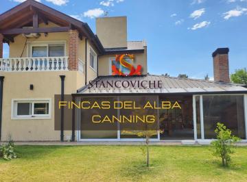 Casa · 220m² · 5 Ambientes · 1 Cochera · Casa en Venta, Fincas del Alba, Canning, Ezeiza. 5 Amb. Lote 1432 m². Apto Crédito