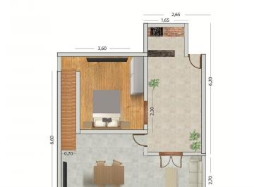Departamento · 51m² · 2 Ambientes · Departamento en Lobos