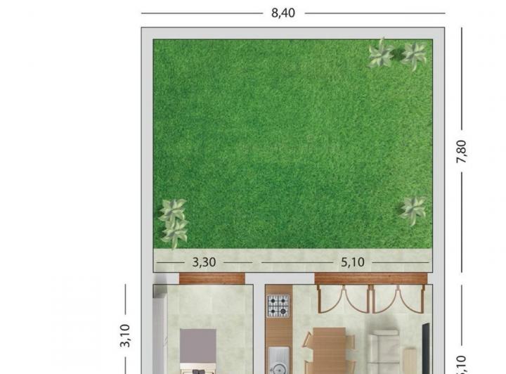 Departamento · 43m² · 2 Ambientes