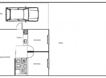 Casa · 74m² · 3 Ambientes · 1 Cochera · Casa - Las Heras