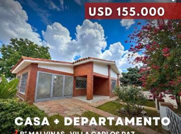 Casa · 175m² · 7 Ambientes · 1 Cochera · Venta de Casa con Departamento C/pileta a m del Centro en Barrio Malvinas - Villa Carlos Paz