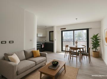 Departamento · 44m² · 2 Ambientes · 1 Cochera · Venta: Departamento de Dos Dorm. a Estrenar con Patio, en Refinería, Rosario