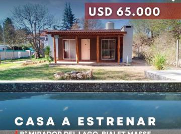 Casa · 62m² · 5 Ambientes · 1 Cochera · Venta Casa a Estrenar C/pileta a 200 m de La Ruta 38 (Autovía) en Mirador del Lago - Bialet Masse