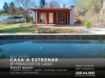 Casa · 62m² · 5 Ambientes · 1 Cochera · Venta Casa a Estrenar C/pileta a 200 m de La Ruta 38 (Autovía) en Mirador del Lago - Bialet Masse