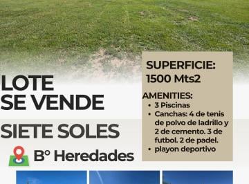 Terreno , Córdoba · Se Vende Lote en Barrio Siete Soles