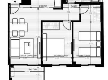 Departamento · 76m² · 3 Ambientes · Venta Apartamento 2 Dorm. con Balcon en Tres Cruces Montevideo