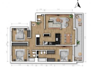 Departamento · 104m² · 4 Ambientes · Departamento - Centro