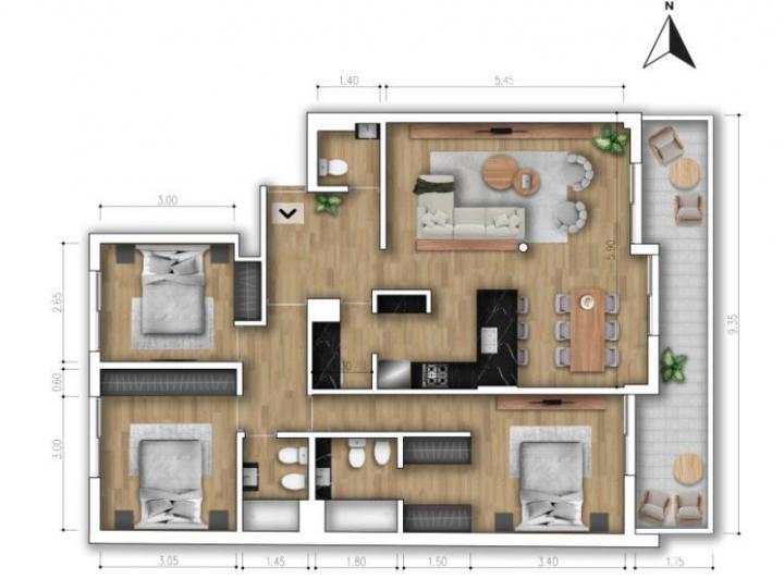 Departamento · 104m² · 4 Ambientes