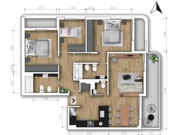 Departamento · 85m² · 4 Ambientes · Departamento - Centro